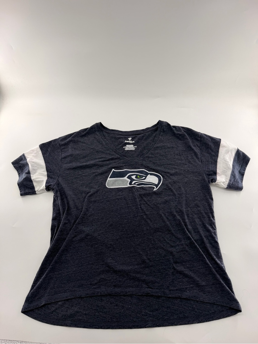 Fanatics Seattle Seahawks Navy Blue Football NFL Short Sleeve T Tee Shirt Plus